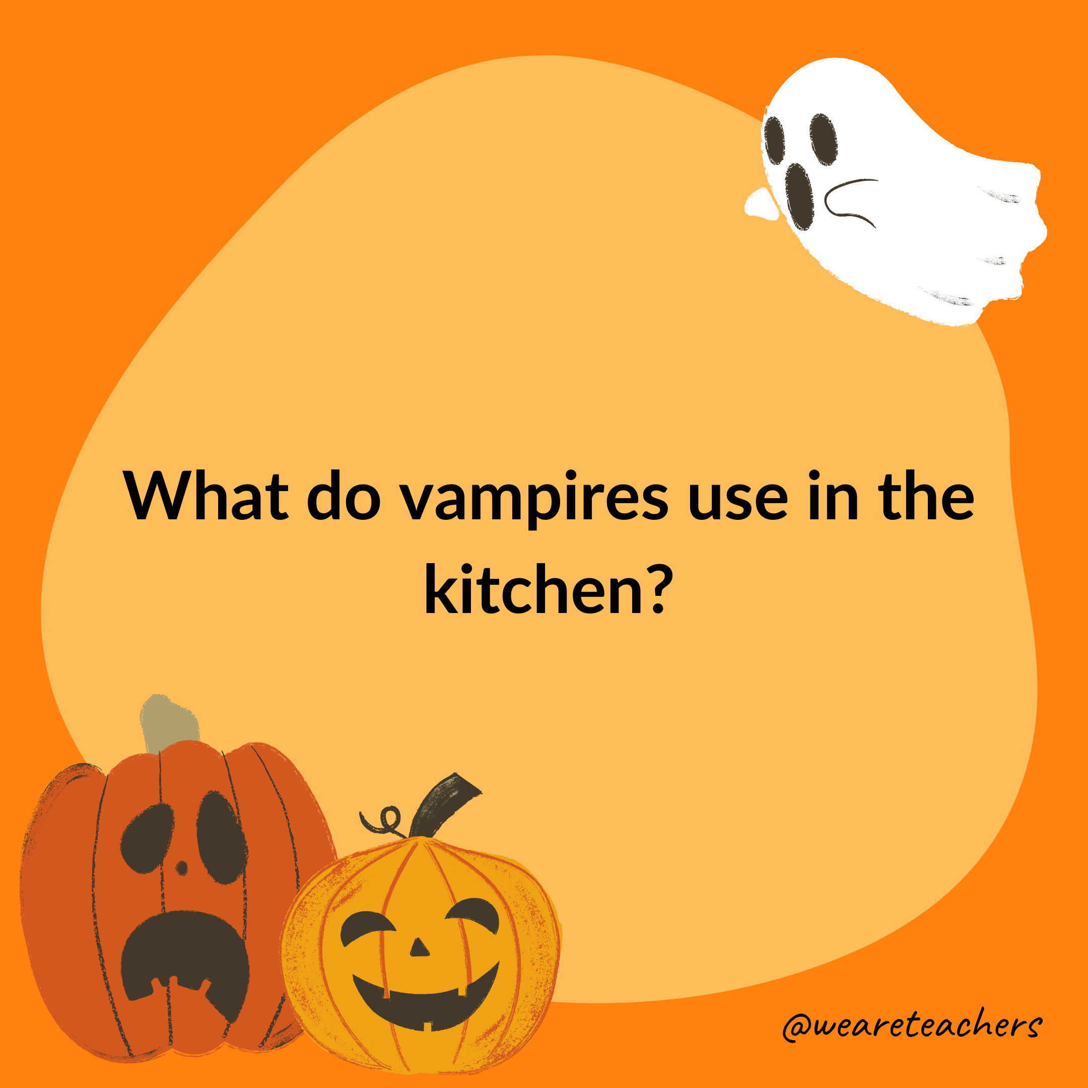 What do vampires use in the kitchen?- halloween jokes for kids