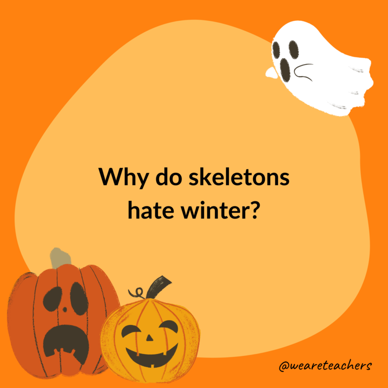 Why do skeletons hate winter?
