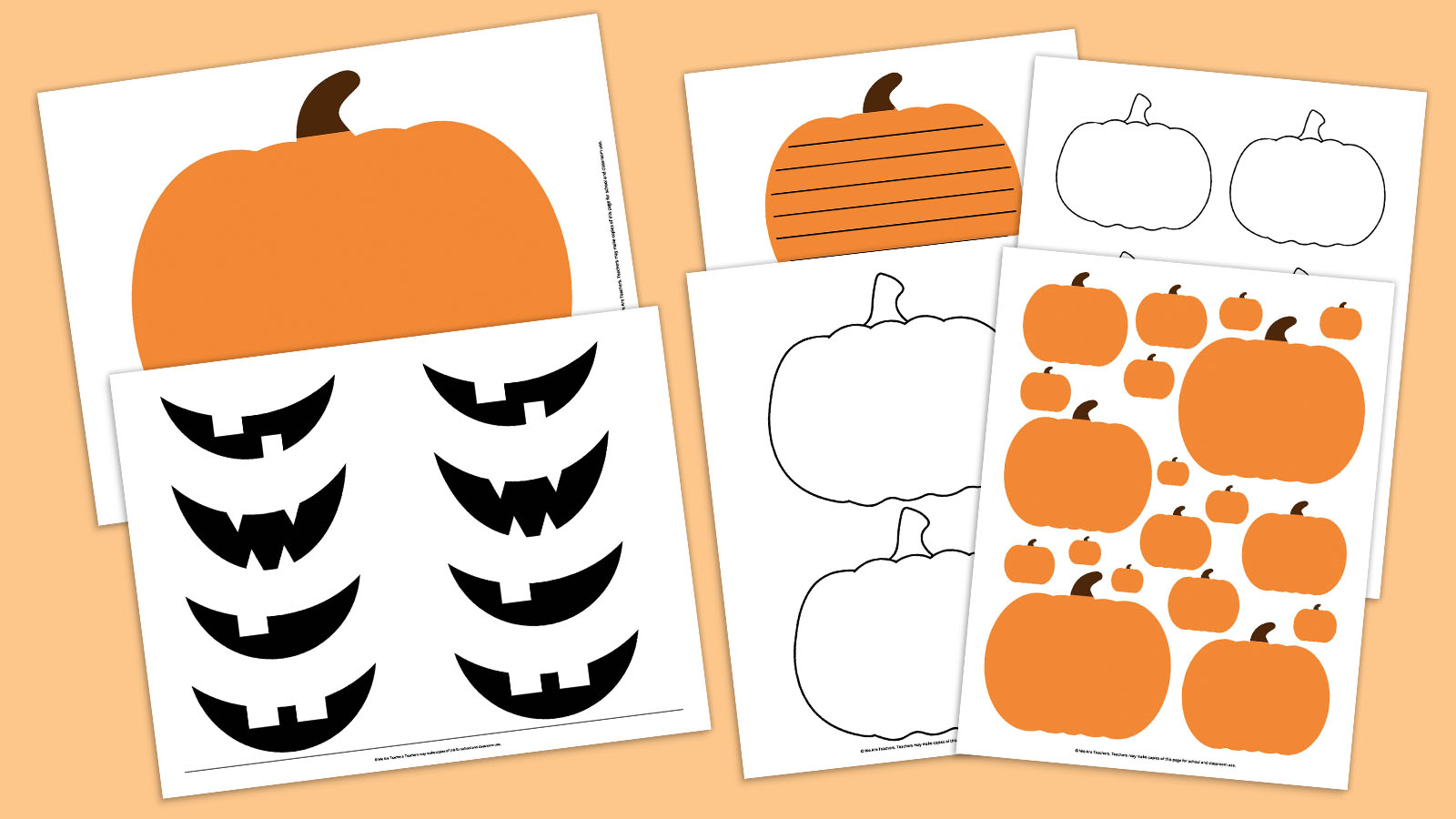 Printable pumpkin template for pumpkin hop