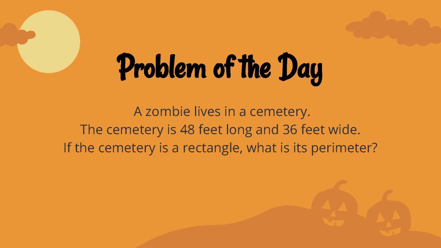 Halloween Math Word Problems