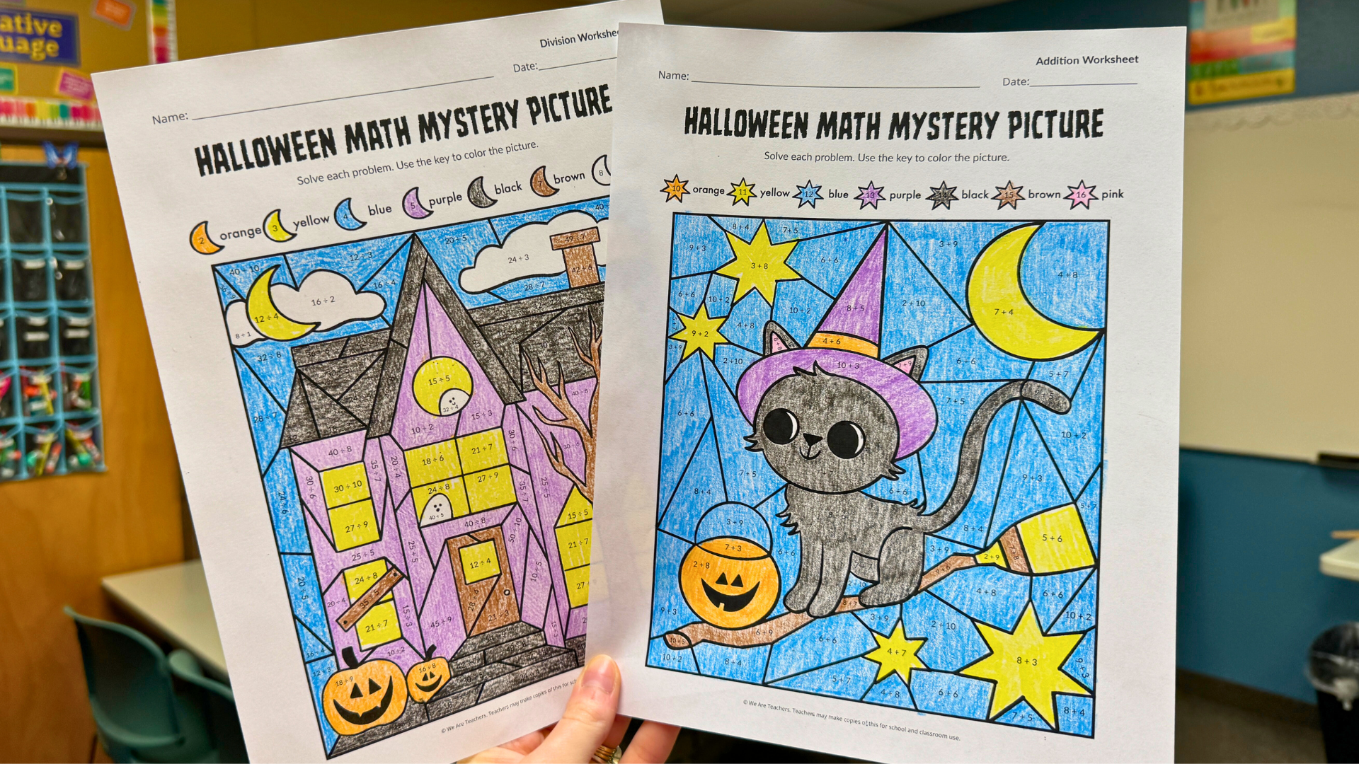 Halloween Math Mystery Pictures