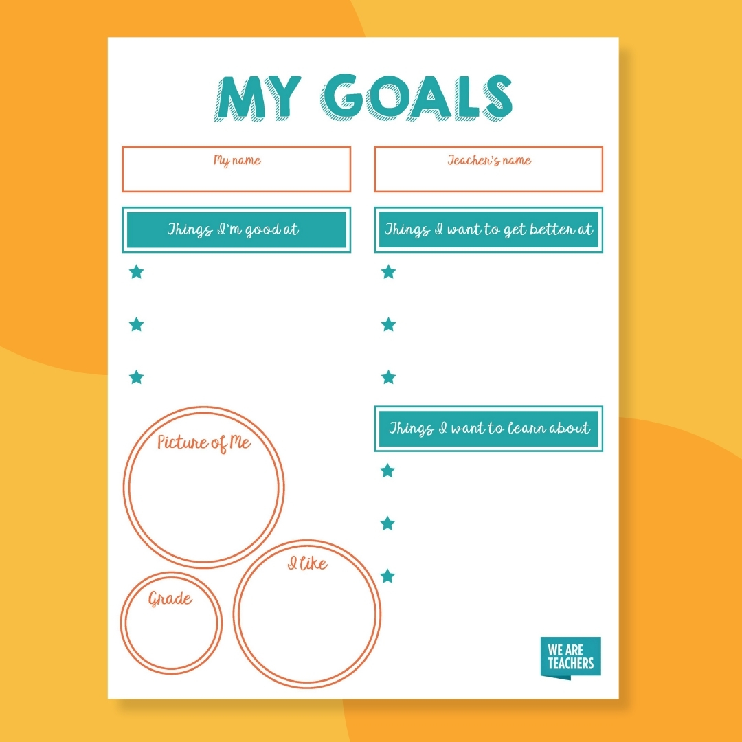 my goals free printable example