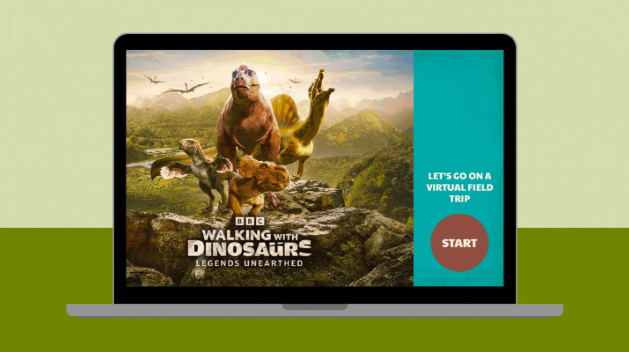 Cover Slide for Walking With Dinosaurs Virtual Field Trip from BBC Learning Hub