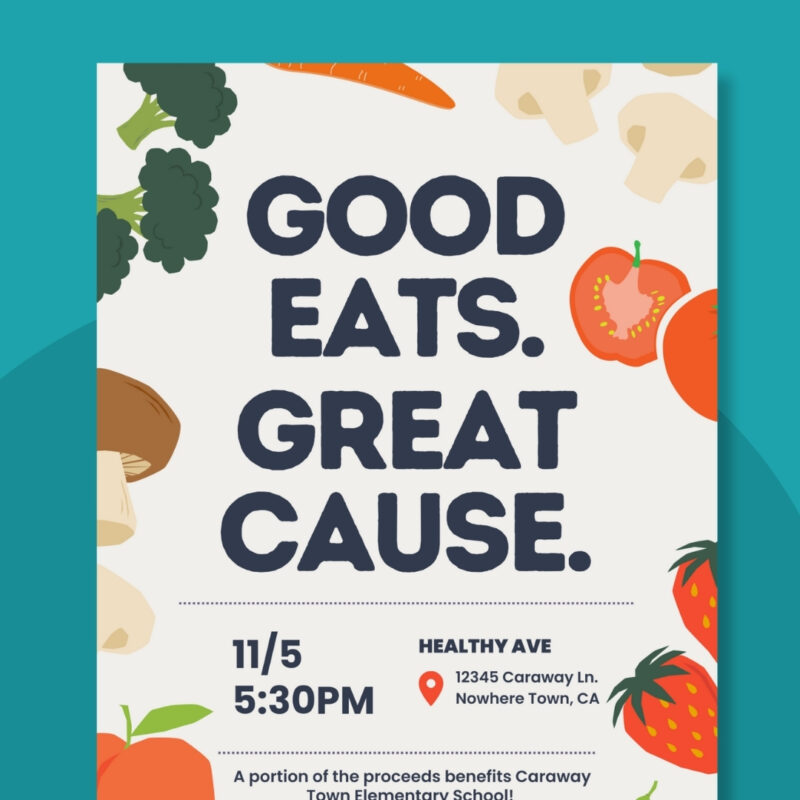 General restaurant fundraiser flyer template