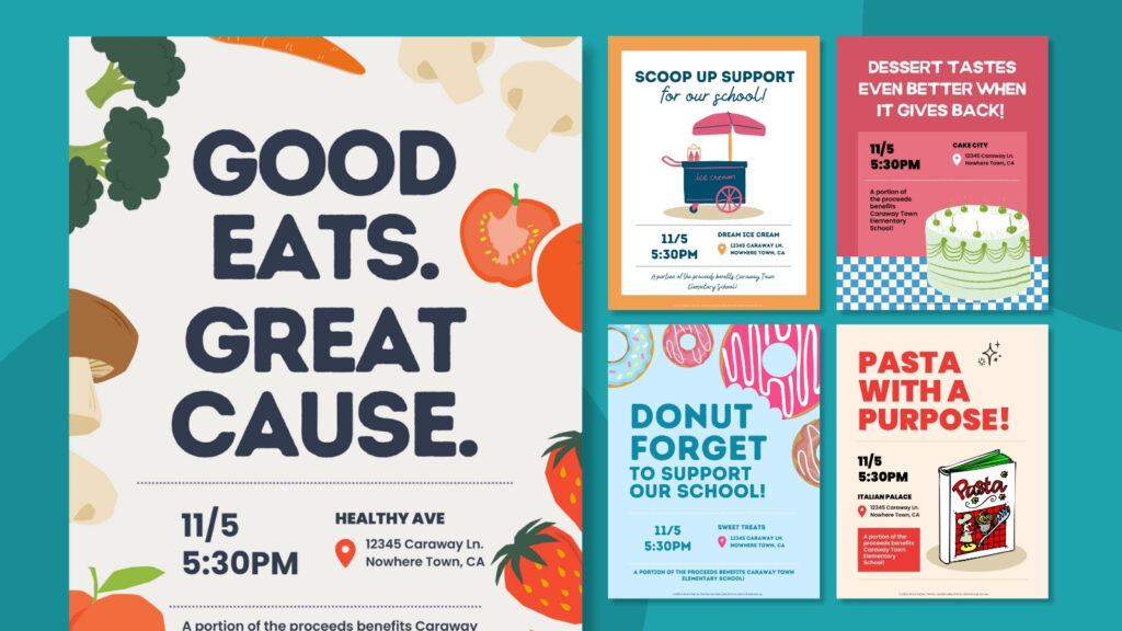 Restaurant Fundraiser Flyer Templates