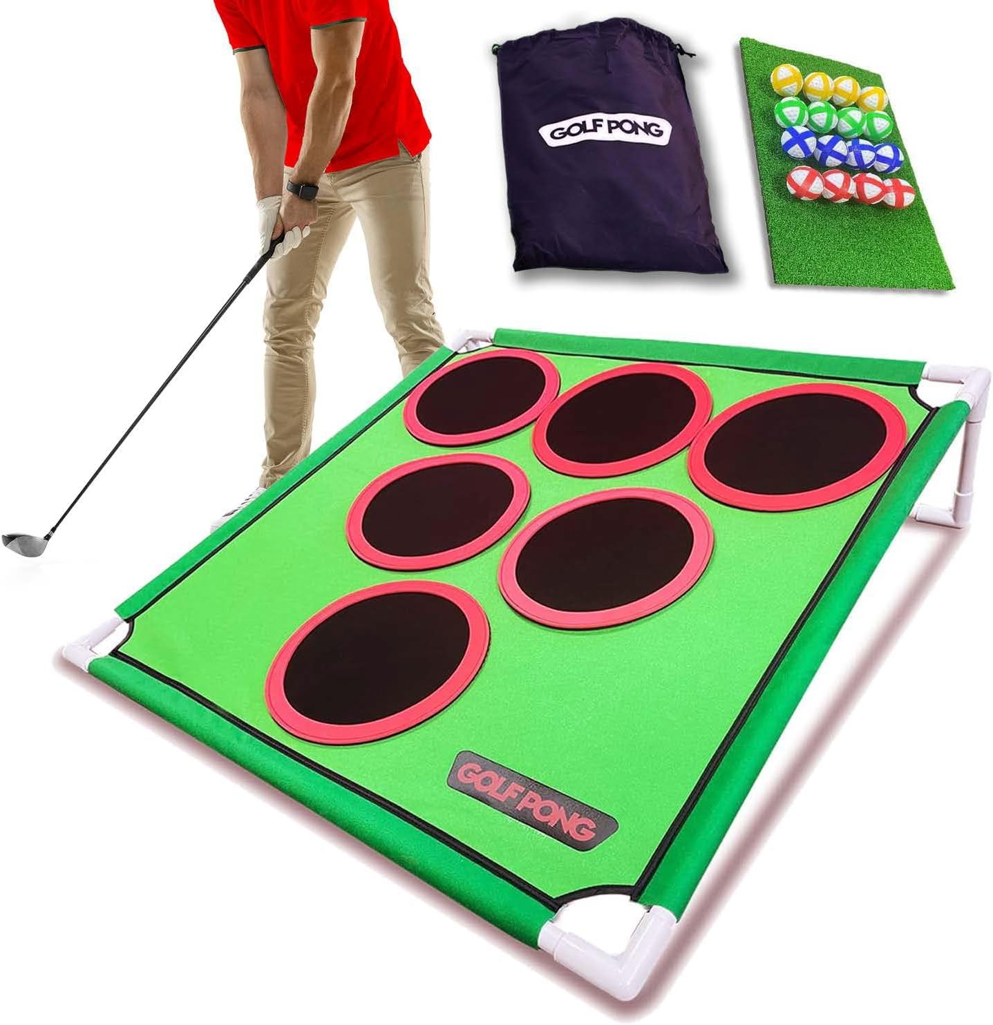 Carnival Games: GolfPong Golf Pong carnival game with targets, club, and balls