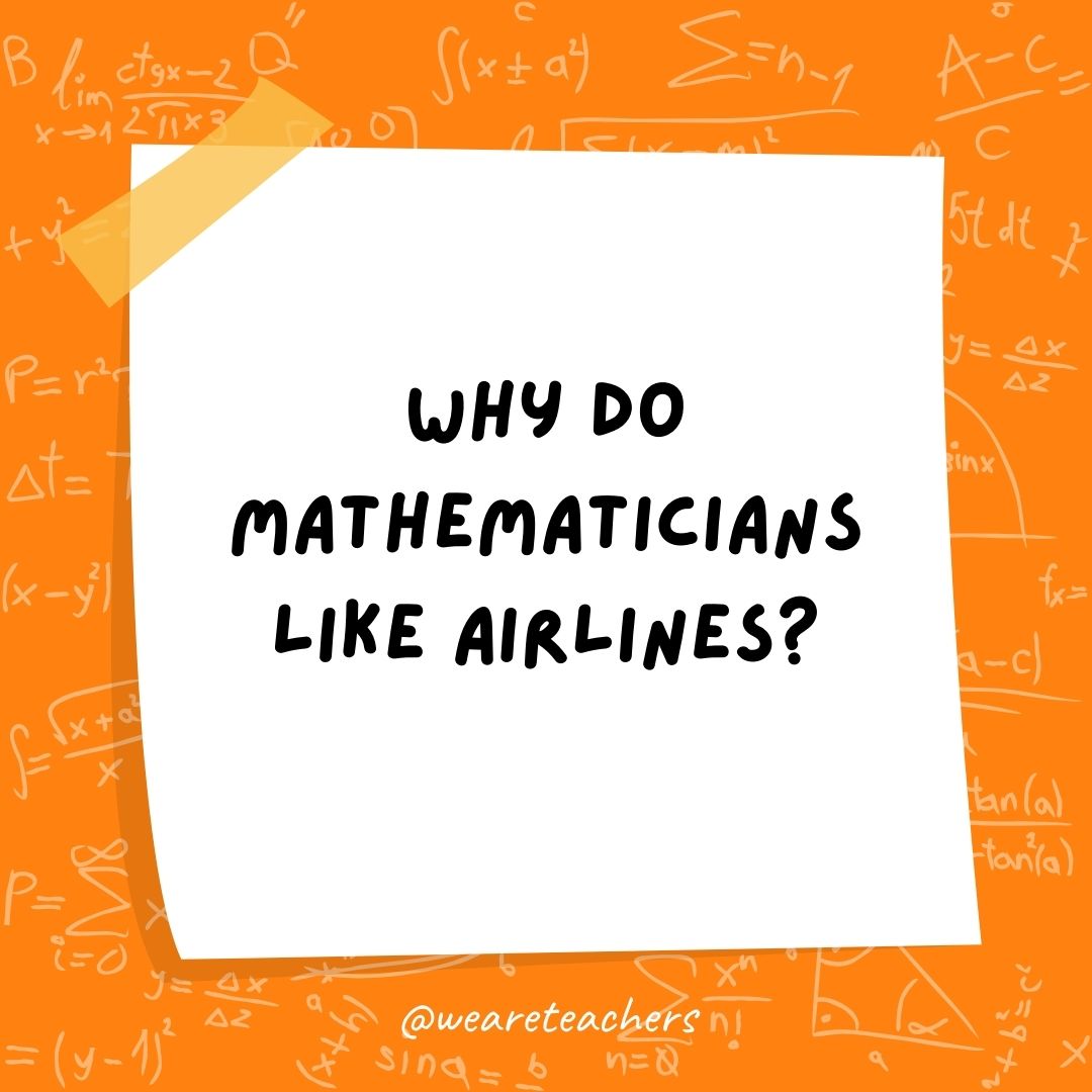 Why do mathematicians like airlines? Why do mathematicians like airlines?