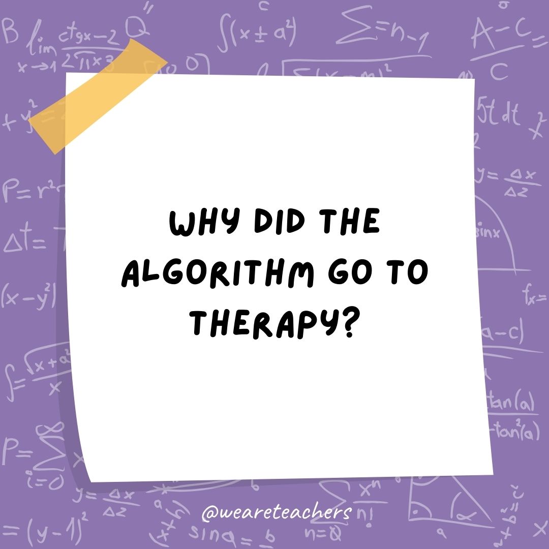 Why did the algorithm go to therapy? Why did the algorithm go to therapy?