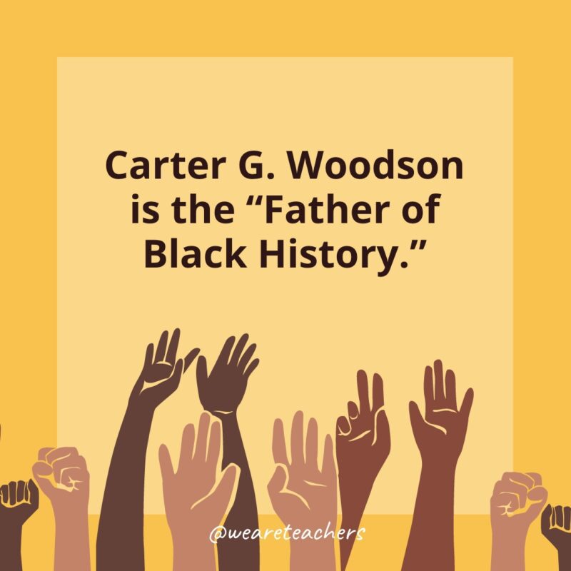 50 Fascinating Black History Month Facts for Students Black History Month Facts: Carter G. Woodson is the
