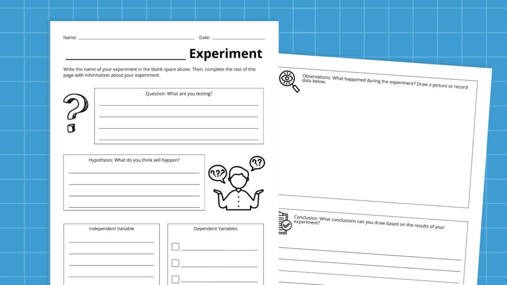 Free Printable Science Experiment Recording Worksheet