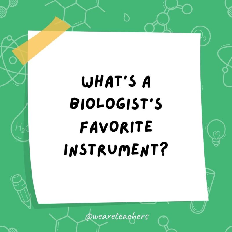 What’s a biologist’s favorite instrument?- science jokes