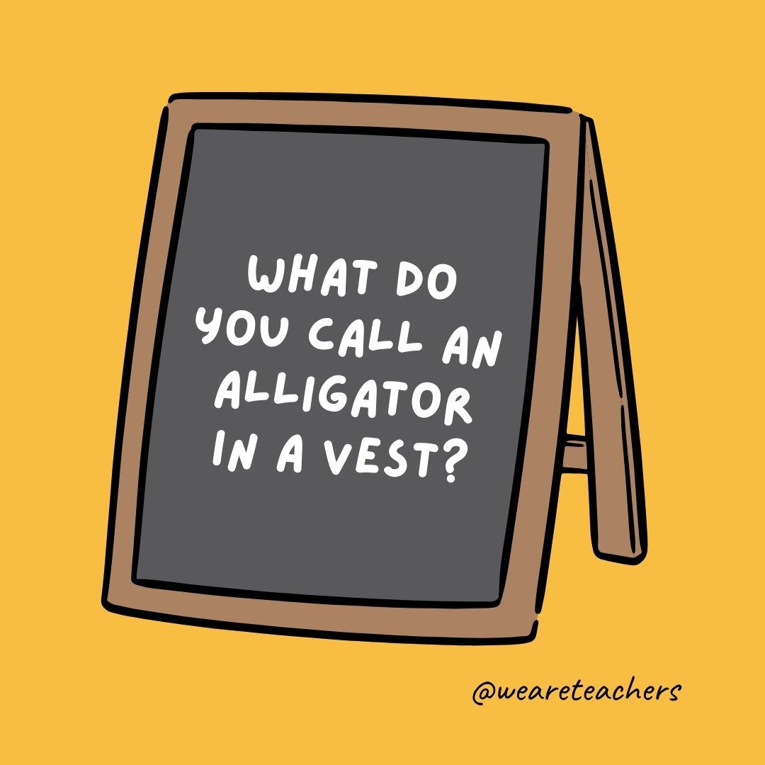 What do you call an alligator in a vest?