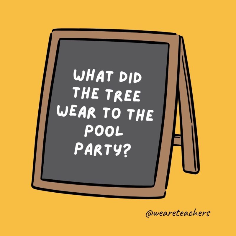 What did the tree wear to the pool party?