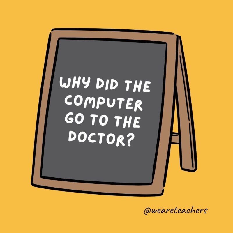 Why did the computer go to the doctor?