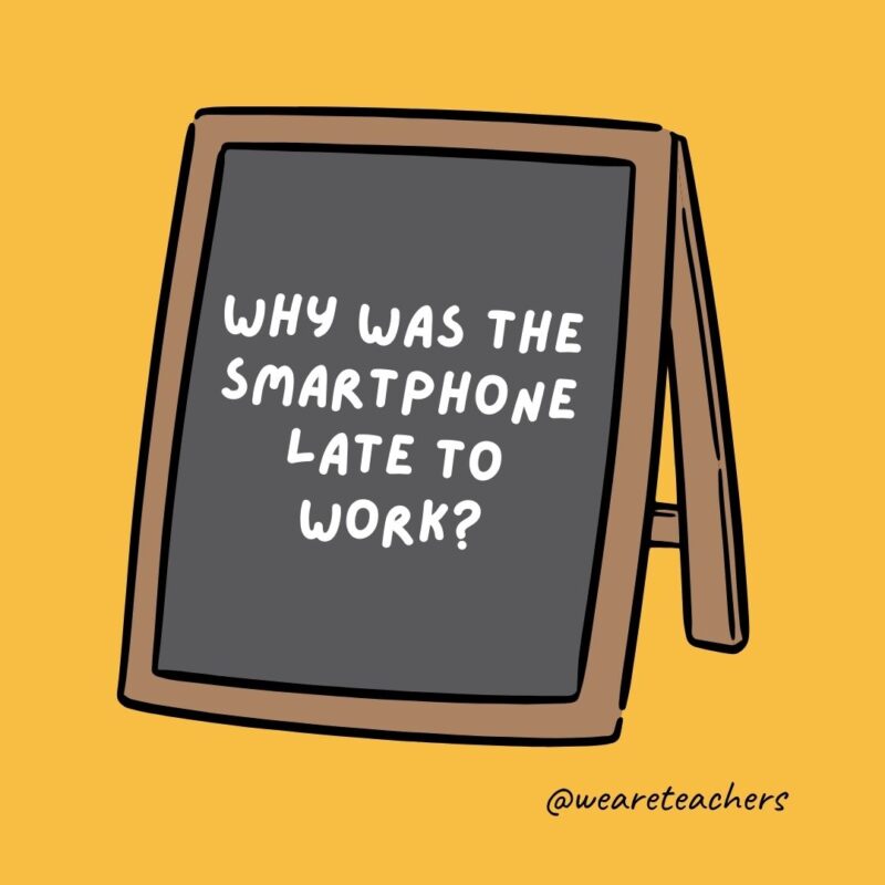 Why was the smartphone late to work?
