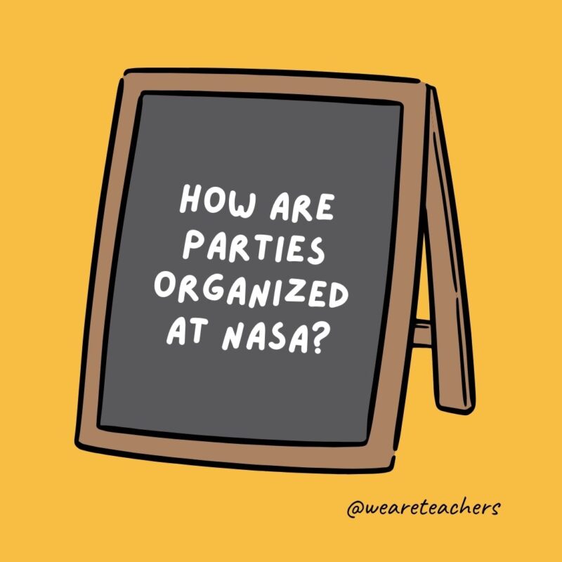 How are parties organized at NASA? They planet.