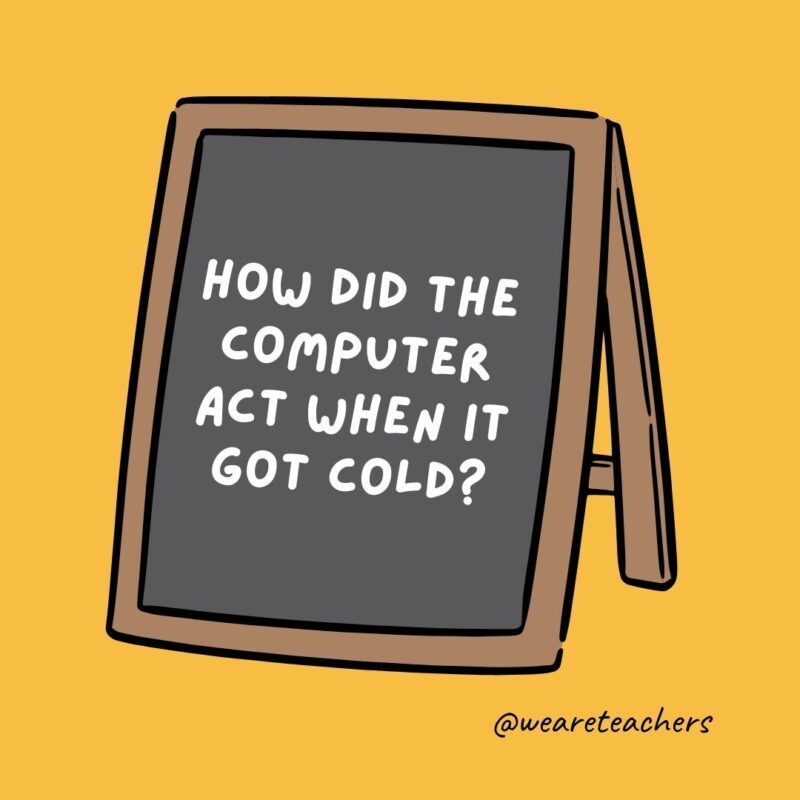 How did the computer act when it got cold?