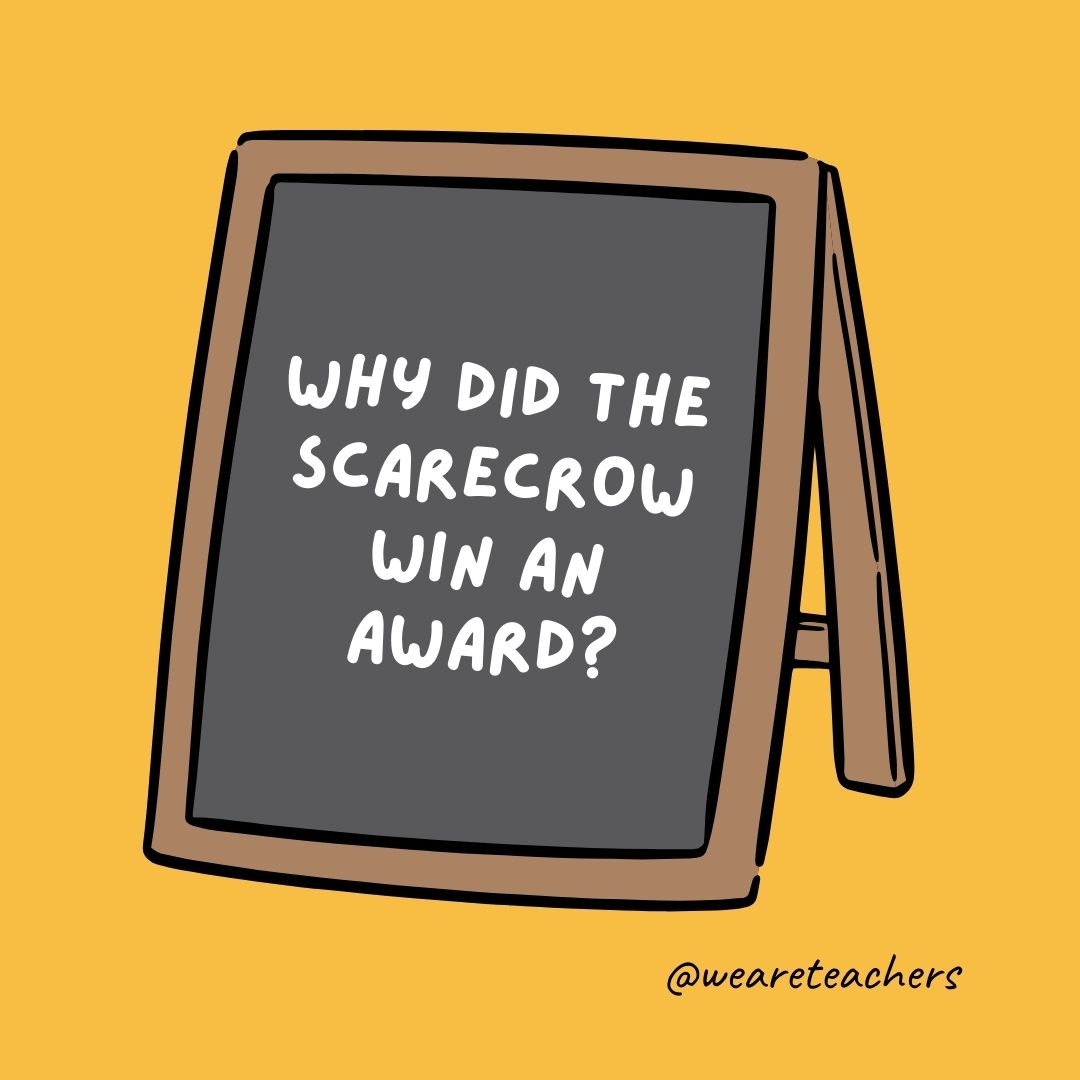 Why did the scarecrow win an award?