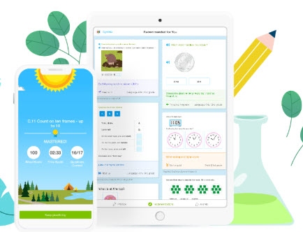 Screen shot from IXL learning program