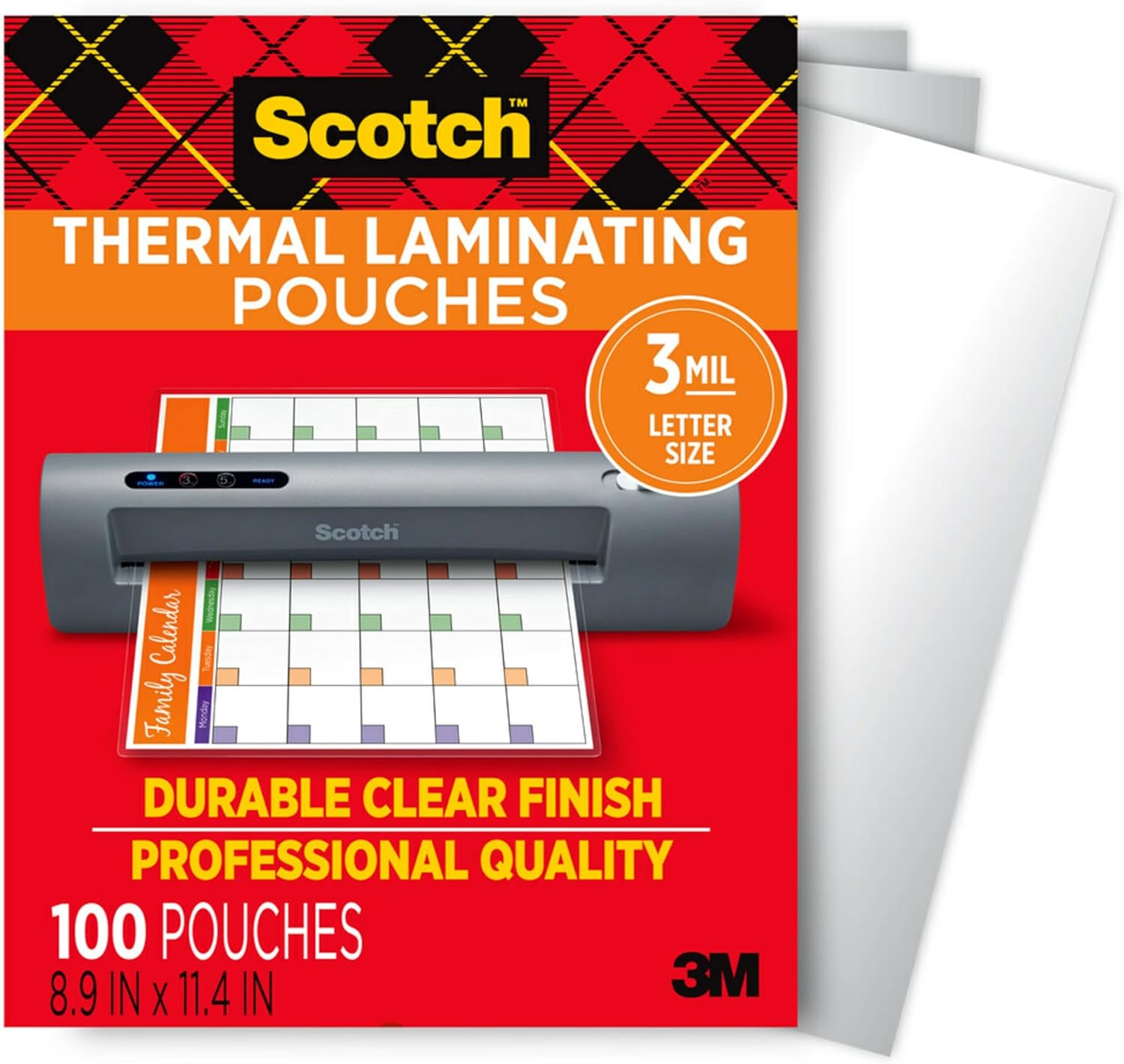 Scotch Thermal Laminating Pouches Scotch Thermal Laminating Pouches, 100 Count