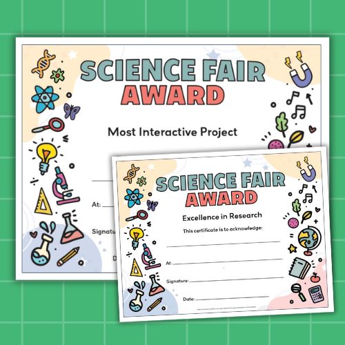 Science Fair Certificates two examples of free printable science fair certificates