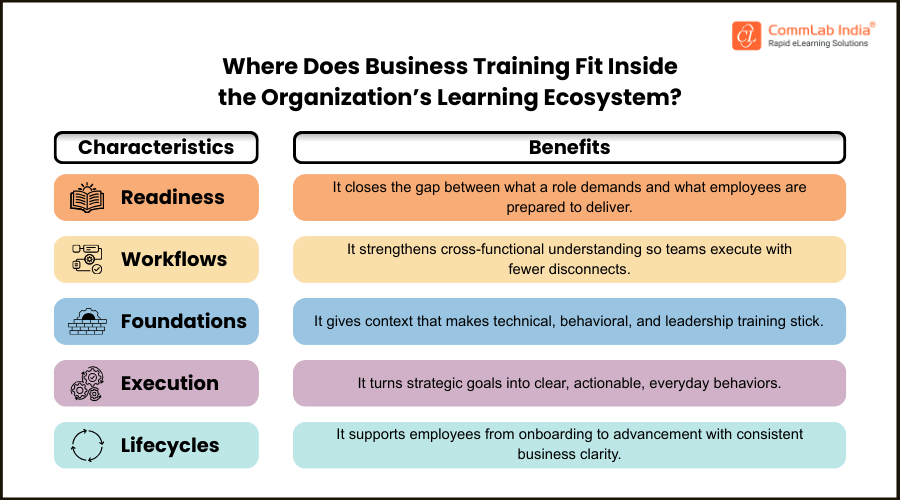 Where Does Business Training Fit Inside the Organization’s Learning Ecosystem?