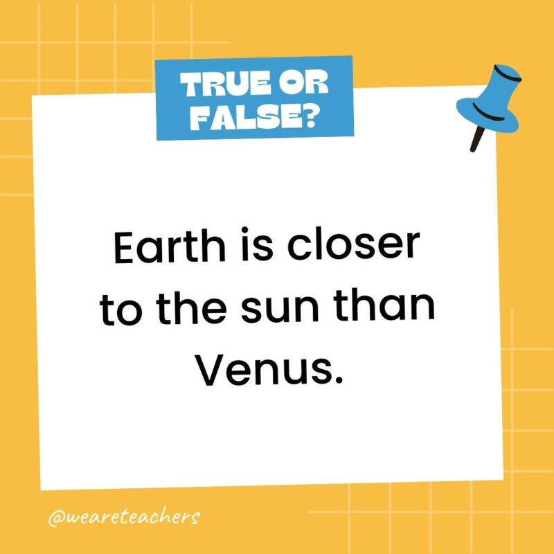 Earth is closer to the sun than Venus. Earth is closer to the sun than Venus.