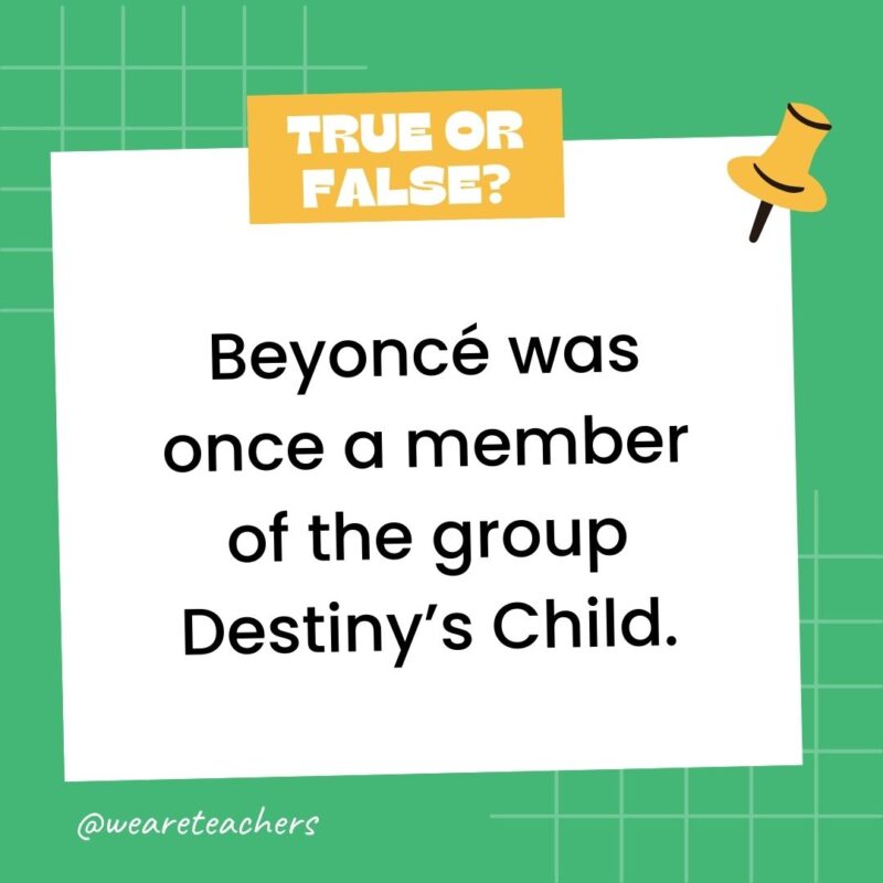 Beyoncé was once a member of the group Destiny’s Child. Beyoncé was once a member of the group Destiny’s Child.