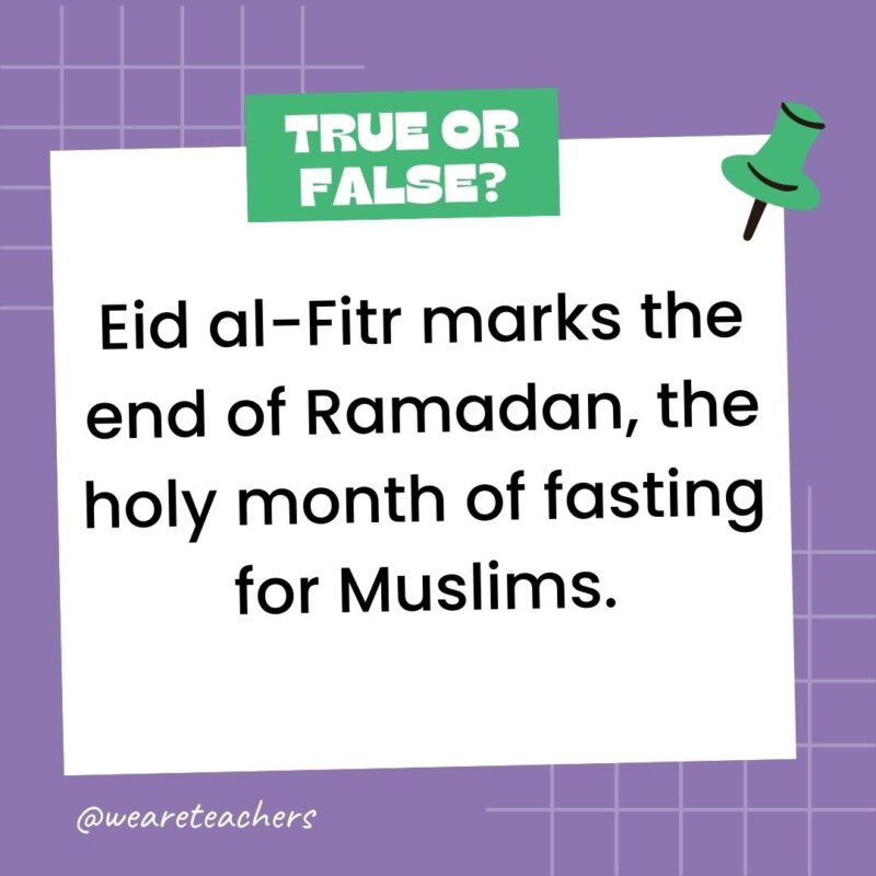 Eid al-Fitr marks the end of Ramadan, the holy month of fasting for Muslims. Eid al-Fitr marks the end of Ramadan, the holy month of fasting for Muslims.