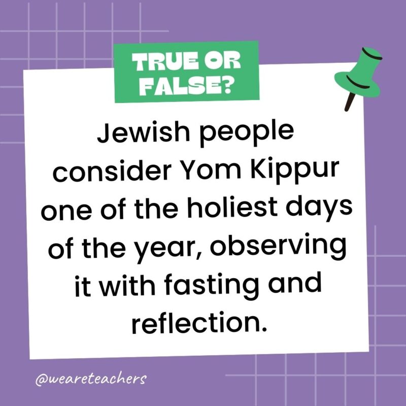 Jewish people consider Yom Kippur one of the holiest days of the year, observing it with fasting and reflection. Jewish people consider Yom Kippur one of the holiest days of the year, observing it with fasting and reflection.
