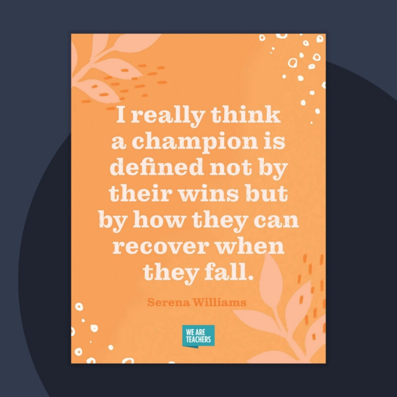 Women's history quote from Serena Williams