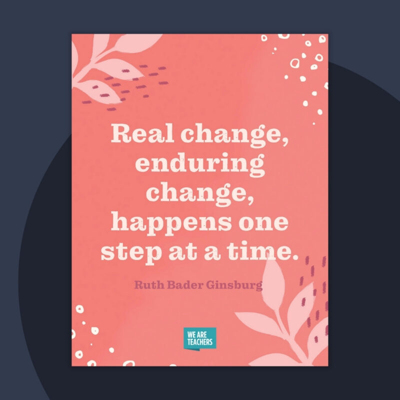 Women's history quote from Ruth Bader Ginsbert