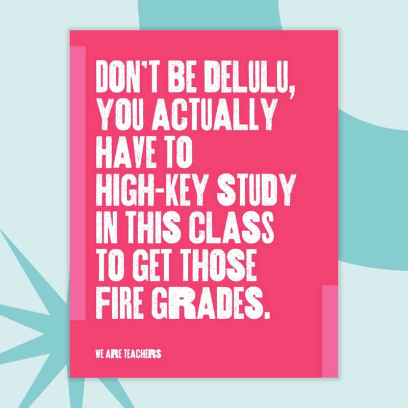 a printable poster of teen slang