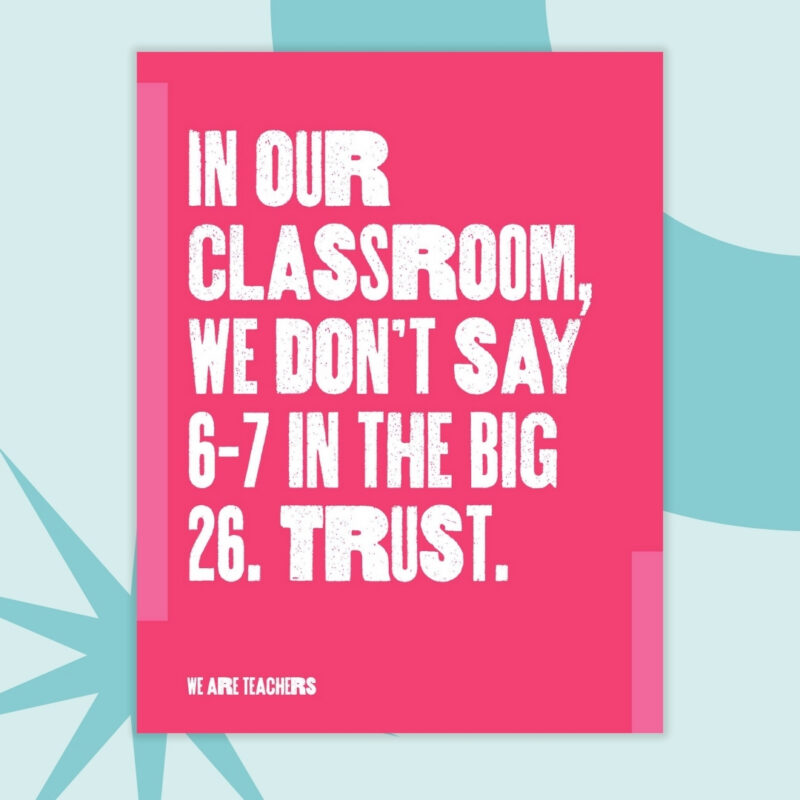 a printable poster of teen slang