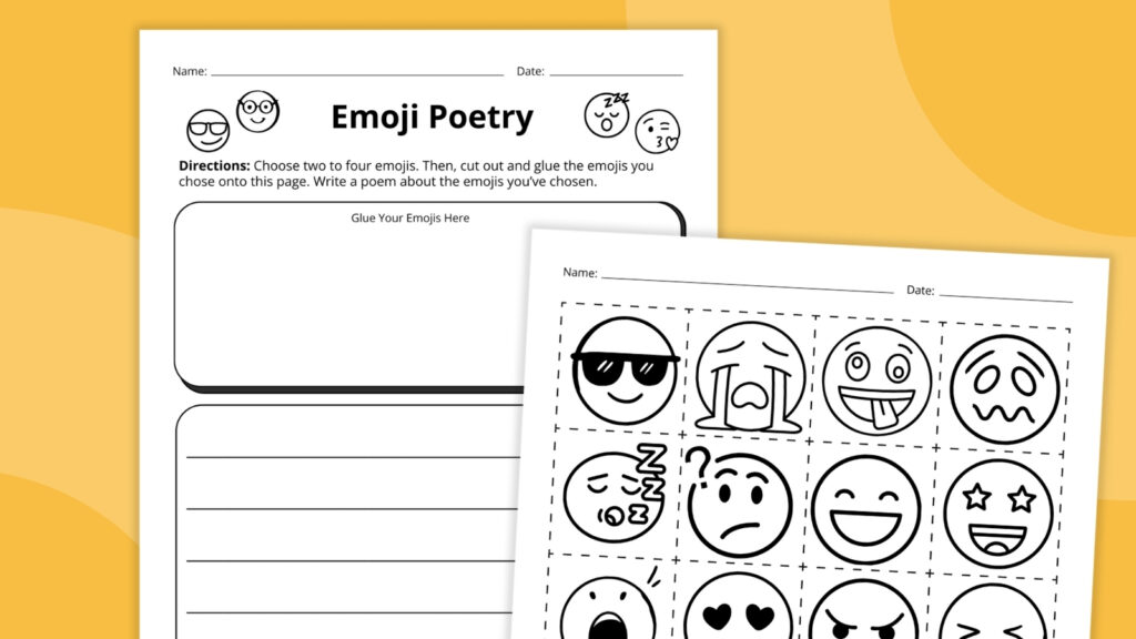 emoji poem printable