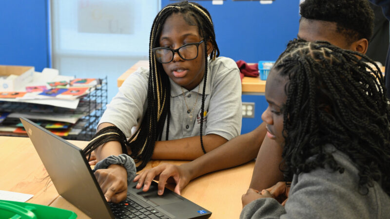 an image of students working on the Adobe and NBCU Academy’s The Edit Digital Storytelling Challenge