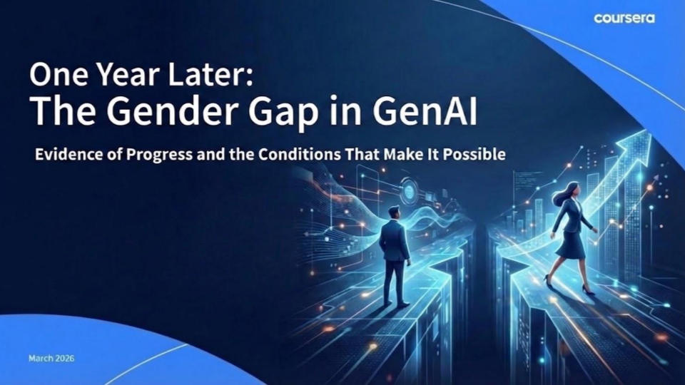 Ahead of International Women’s Day, new Coursera report highlights global progress towards narrowing gender gap in critical skill domains