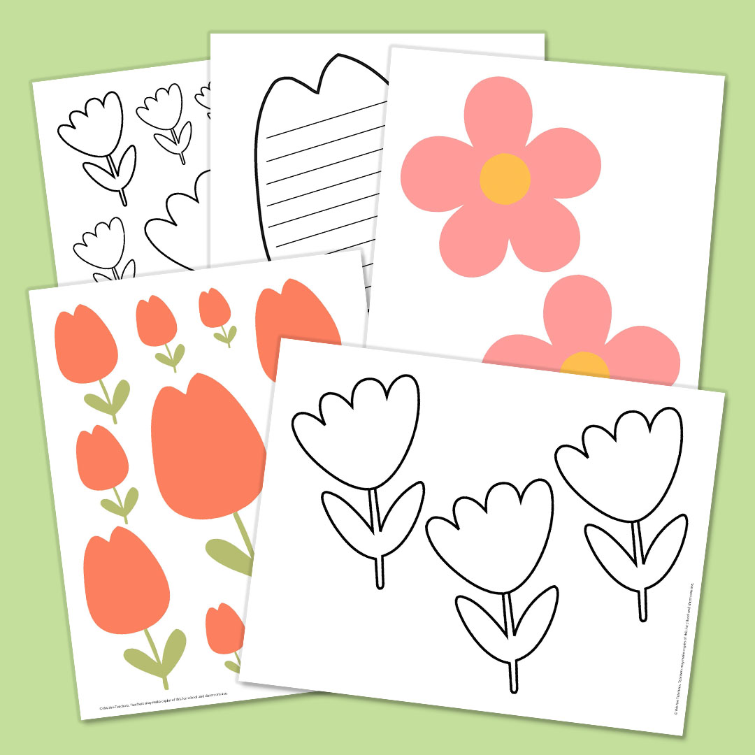Flower Bundle Square flower bundle template examples of printables with flowers on them