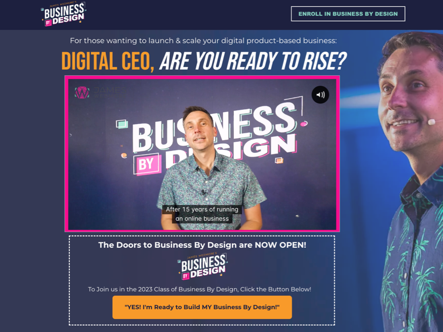 Business By Design 2023 Landing Page