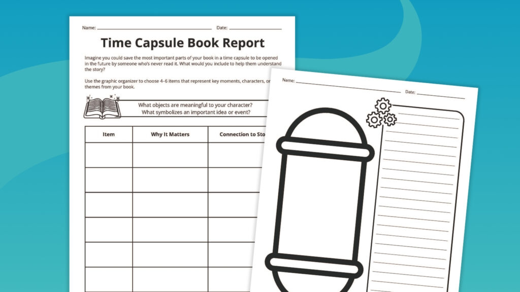Time capsule book report template