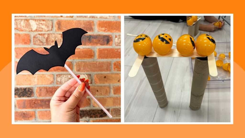 an image of two Halloween science experiments