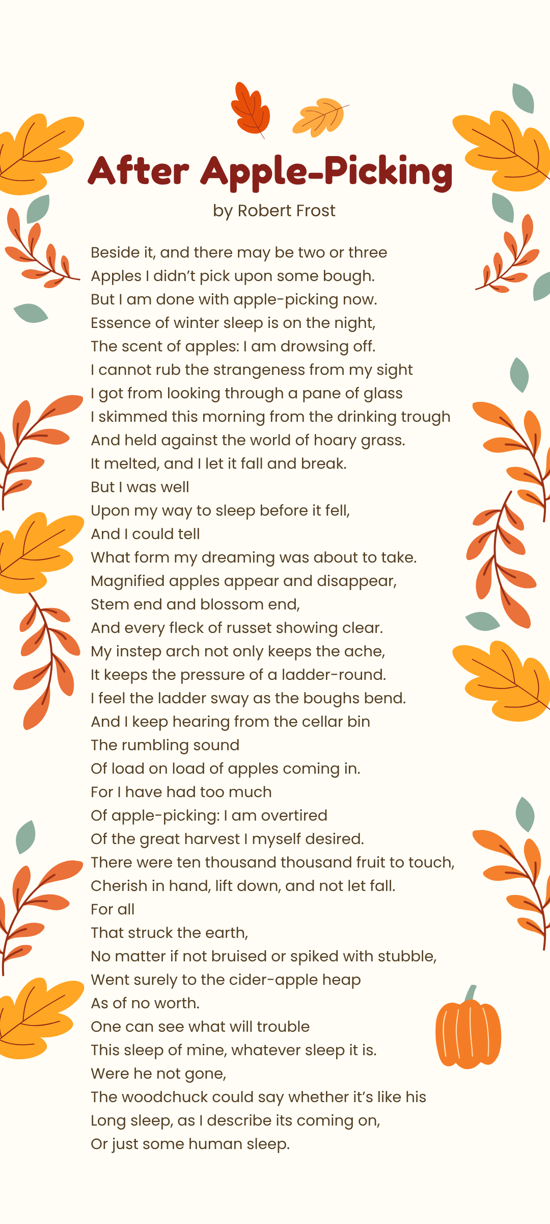 Thanksgiving Poems for Kids Image of the poem