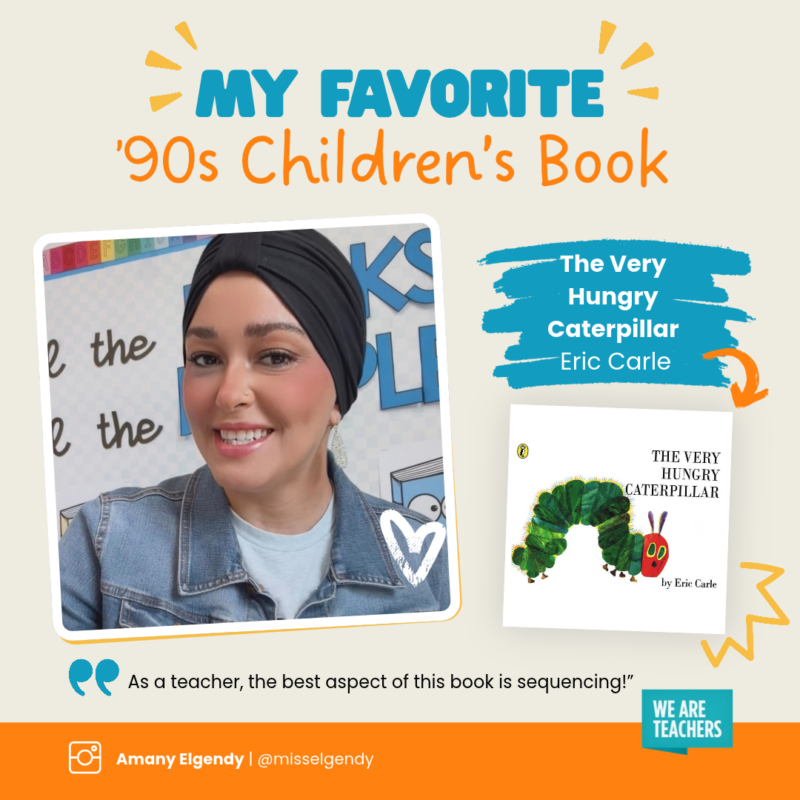 90s Children’s Books an image of a teacher sharing their favorite 90s children's books