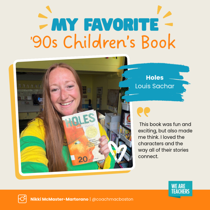 90s Children’s Books an image of a teacher sharing their favorite 90s children's books
