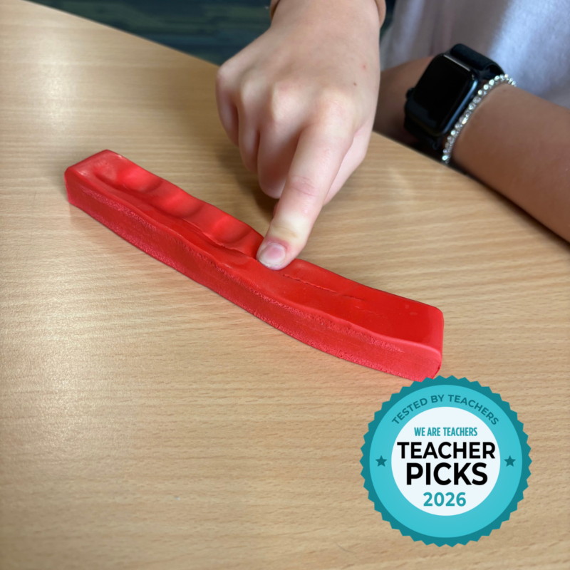 School Specialty School Smart – Clay Segmenting Sounds Student segmenting by using a strip of modeling clay to tap out the sounds.